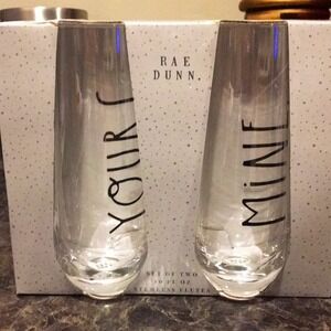 Brand New Rae Dunn Champagne Flutes